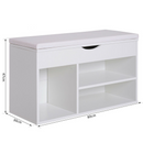 Wooden Shoe Storage Cabinet With Seating by Lavishway | Shoe Cabinets-42378