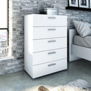 Pepe White 5 Drawers Modern Chest Of Drawers by Lavishway | Chest Of Drawers-29160