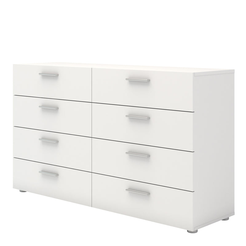 Pepe White 8 Drawers Modern Chest Of Drawers by Lavishway | Chest Of Drawers-29132