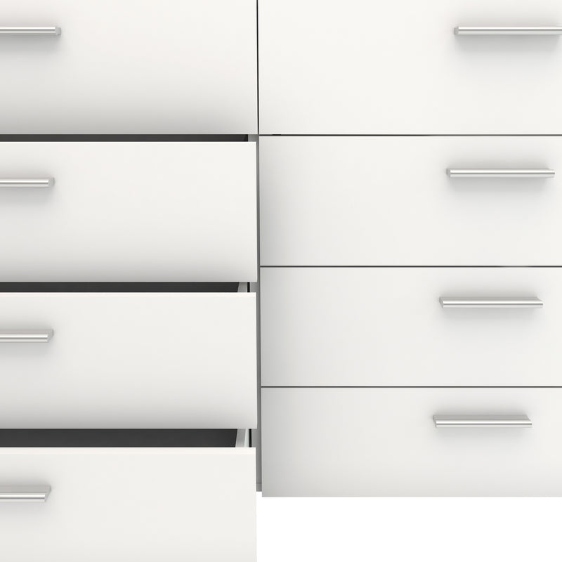 Pepe White 8 Drawers Modern Chest Of Drawers by Lavishway | Chest Of Drawers-29133