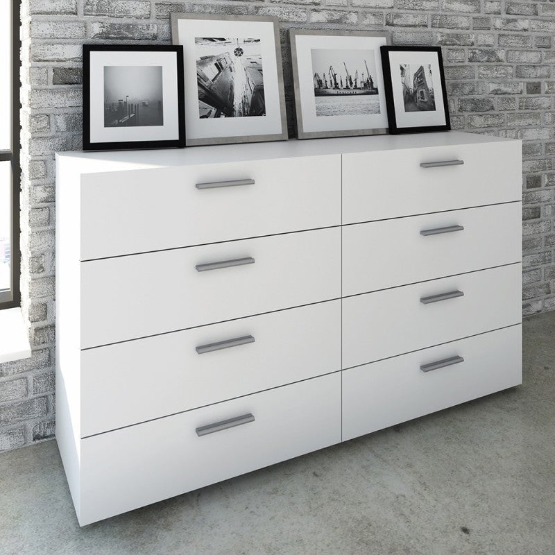 Pepe White 8 Drawers Modern Chest Of Drawers by Lavishway | Chest Of Drawers-29128