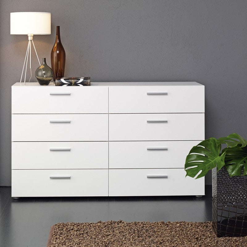 Pepe White 8 Drawers Modern Chest Of Drawers by Lavishway | Chest Of Drawers-29129