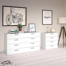 Pepe White 8 Drawers Modern Chest Of Drawers by Lavishway | Chest Of Drawers-29136