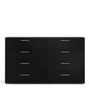Pepe Black Wooden Wide 8 Chest of Drawers by Lavishway | Chest of Drawers