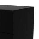 Pepe Black Wooden Wide 8 Chest of Drawers by Lavishway | Chest of Drawers