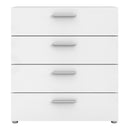 Pepe White High Gloss Wooden 4 Drawer Chest by Lavishway | Chest Of Drawers-29207