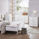 Pepe White High Gloss Wooden 4 Drawer Chest by Lavishway | Chest Of Drawers-29212