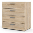 Pepe Oak Finish Wooden 4 Chest of Drawers by Lavishway | Chest of Drawers