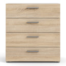 Pepe Oak Finish Wooden 4 Chest of Drawers by Lavishway | Chest of Drawers