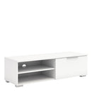 Match White 1 Drawers 2 Shelf TV Unit by Lavishway | TV Units Cabinets-35119