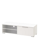 Match White 1 Drawers 2 Shelf TV Unit by Lavishway | TV Units Cabinets-35121