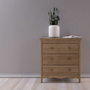 Silkeborg Oak 3 Drawer Chest of Drawers by Lavishway | Chest Of Drawers-41916