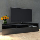 Napoli Black Woodgrain Wide TV Unit by Lavishway | TV Units Cabinets-41177