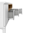 Roomers White and Oak 2 Door 1 Drawer TV Unit by Lavishway | TV Units Cabinets-41199