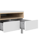 Roomers White and Oak 2 Door 1 Drawer TV Unit by Lavishway | TV Units Cabinets-41200