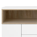 Roomers White and Oak 3 Doors Sideboard by Lavishway | Sideboards-41228
