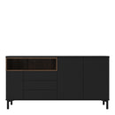 Roomers Black and Walnut 3 Doors Sideboard by Lavishway | Sideboards-41255