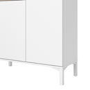 Roomers White & Oak Tall Sideboard by Lavishway | Sideboards-41268
