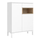 Roomers White & Oak Tall Sideboard by Lavishway | Sideboards-41264
