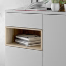 Roomers White & Oak Tall Sideboard by Lavishway | Sideboards-41266