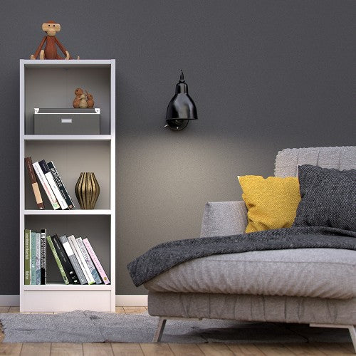 Basic Low Narrow Bookcase With 2 Shelves by Lavishway | Book Shelves and Cabinets-30691