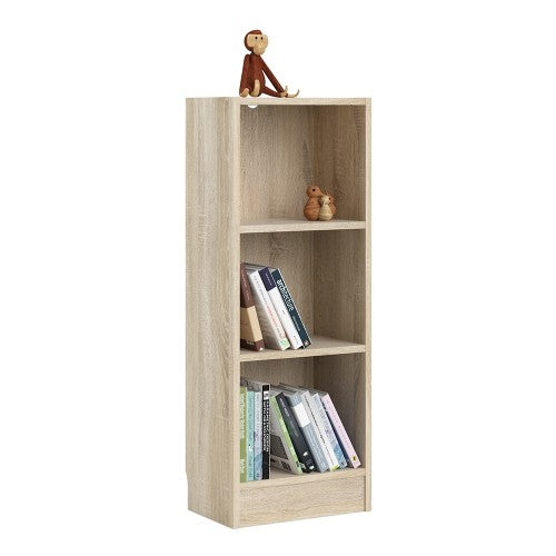 Basic Low Narrow Bookcase With 2 Shelves by Lavishway | Book Shelves and Cabinets-30681