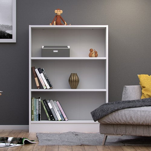 Basic Low Wide Bookcase With 2 Shelves by Lavishway | Book Shelves and Cabinets-30652