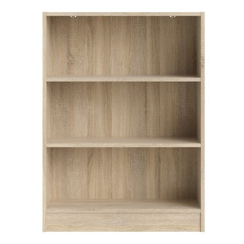 Basic Low Wide Bookcase With 2 Shelves by Lavishway | Book Shelves and Cabinets-30654