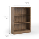 Basic Walnut Low Wide Bookcase by Lavishway | Book Shelves and Cabinets-29732