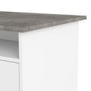 Function Plus White & Grey 4 Drawers Desk  by Lavishway | Wood Desks