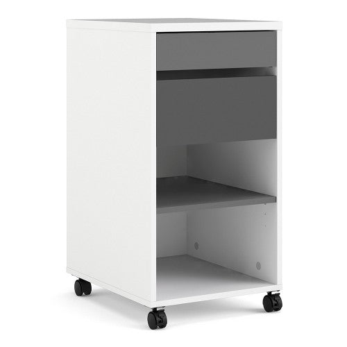 Function White & Black Mobile File Cabinet by Lavishway | Filing Cabinets-30637