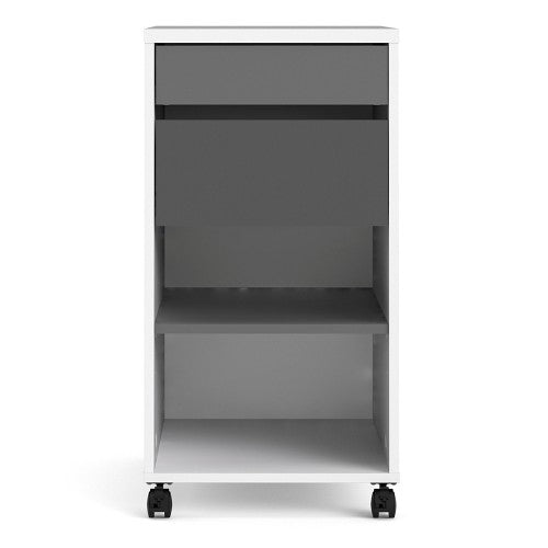 Function White & Black Mobile File Cabinet by Lavishway | Filing Cabinets-30636