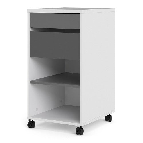 Function White & Black Mobile File Cabinet by Lavishway | Filing Cabinets-30635
