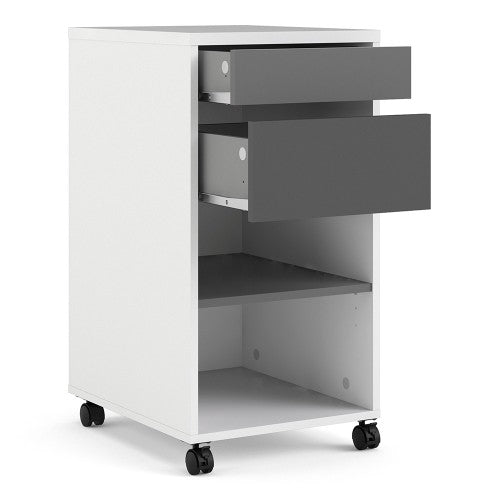Function White & Black Mobile File Cabinet by Lavishway | Filing Cabinets-30631