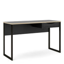Function Plus Black & Oak Trim 1 Drawer Desk