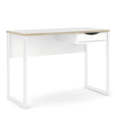 Function Plus White & Oak Trim 1 Drawer Desk