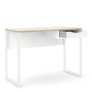 Function Plus White & Oak Trim 1 Drawer Desk