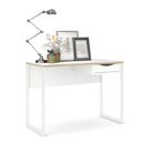 Function Plus White & Oak Trim 1 Drawer Desk