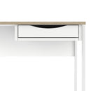 Function Plus White & Oak Trim 1 Drawer Desk