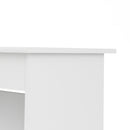 Function Plus White Wooden 4 Drawers Desk by Lavishway | Wood Desks