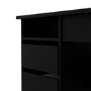 Function Plus Black Wooden 4 Drawers Desk