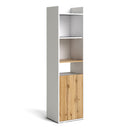 Function Plus White & Oak Finish Bookcase