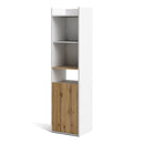 Function Plus White & Oak Finish Bookcase