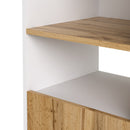 Function Plus White & Oak Finish Bookcase