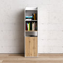 Function Plus White & Oak Finish Bookcase