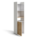 Function Plus White & Oak Finish Bookcase