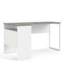 Function White & Grey 2 Drawers Corner Desk