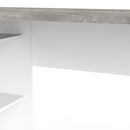 Function White & Grey 2 Drawers Corner Desk