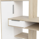 Function Plus White & Oak Finish 1 Door Desk by Lavishway | Wood Desks