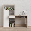 Function Plus White & Oak Finish 1 Door Desk by Lavishway | Wood Desks